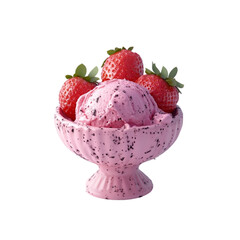 Delicious Strawberry Ice Cream Delight Sweet Treat Summer Fun