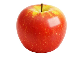 Isolated Red Apple Honeycrisp Variety Close-Up