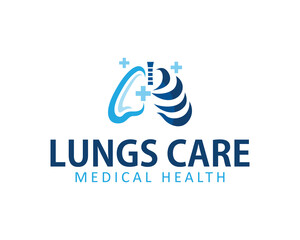 lungs logo creative medical clinic health design concept organ
