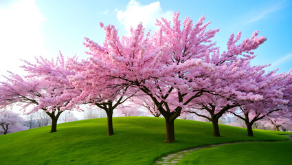 Sakura Dreams – Cherry blossom trees in full bloom