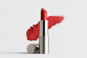 Red lipstick product shot