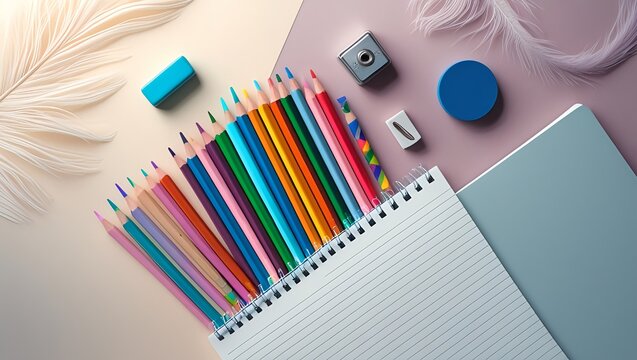 stationery isolated on white