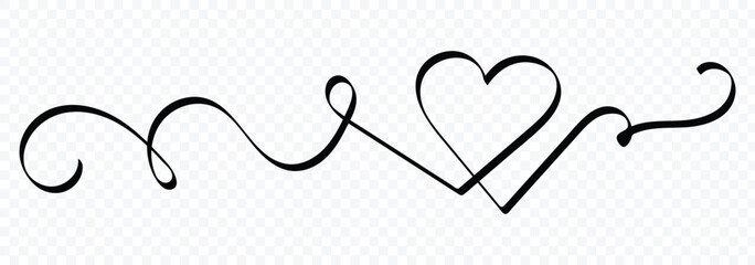 Symbol of love one line abstract minimalist doodle outline. love and romance symbol line art vector illustration. Heart and love swirl divider. Abstract love symbol. Continuous line art drawing