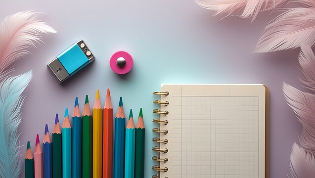 book and pencils