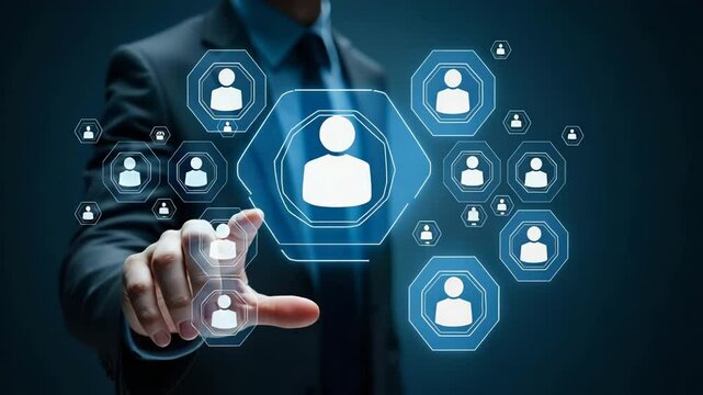 Hand Interacting with Holographic HRM Interface for Employee Recruitment and Talent Management in Empty Space - Human Resource Strategies