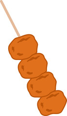 Illustration of Filipino Snack kwek kwek