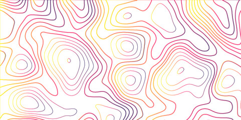 Topographic canyon geometric map relief texture with curved layers and shadow. abstract White background with a beautiful pattern, Topographic contour lines vector map seamless pattern vector.