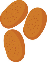 Traditional spanish fried croquettes illustration food