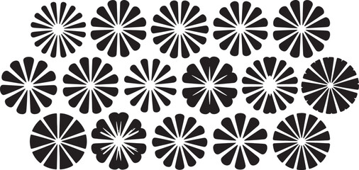Abstract Black and White Floral Pattern Vector