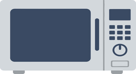 Fototapeta premium Isolated Microwave Oven Appliance for Cooking and Heating Food with Controls, Kitchen Equipment