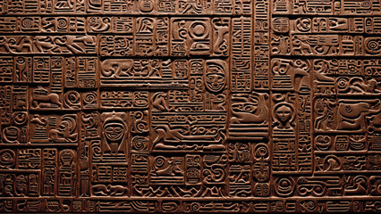 Ancient Hieroglyphic Wall Carvings Texture