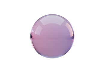 Isolated Translucent Purple Sphere, Glass Ball