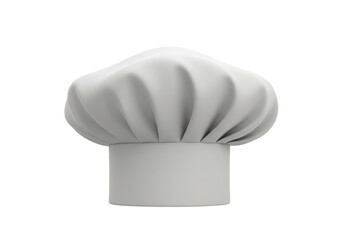 Isolated White Chef's Hat Classic Culinary Headwear