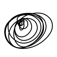 Doodle line art doubt, anxiety, confused, stuck illustration icon that can be used for sticker, book, mandala, scrapbook, icon, decorative, etc. with aesthetic colorful black color