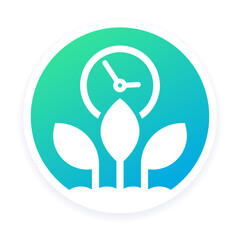 growing crops and time icon