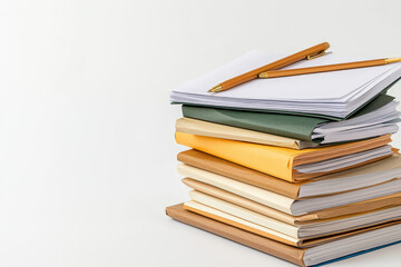 File Taxes Concept, , Paper stack holds file for taxes seems organized
