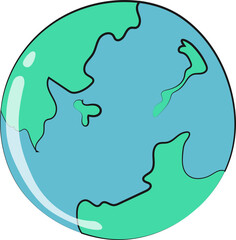 earth globe vector illustration