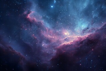 Colorful Outer Space Backdrop with Soft Stars

