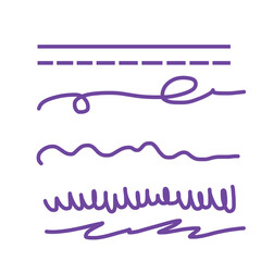 Doodle slide line art frame illustration cute icon that can be used for sticker, book, mandala, scrapbook, icon, decorative, etc. with aesthetic colorful purple color
