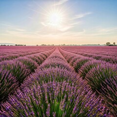 Naklejka premium lavender field in provence france