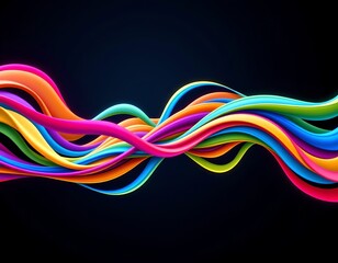 an abstract pattern composed of vibrant swirls in various colors, creating a sense of movement and rhythm.