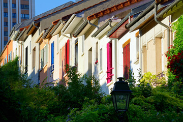 Mouzaïa district in the 19th arrondissement of Paris city