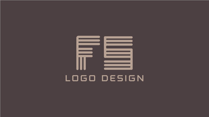 Contemporary FM logo design with strong letterform ideal for media companies, modern branding, and professional business identity
