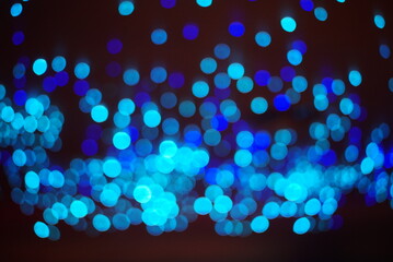 Abstract blue bokeh background