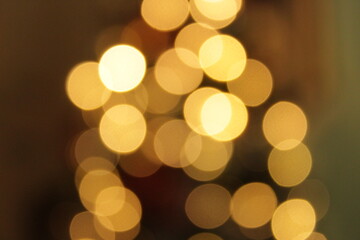 Obraz premium golden christmas lights