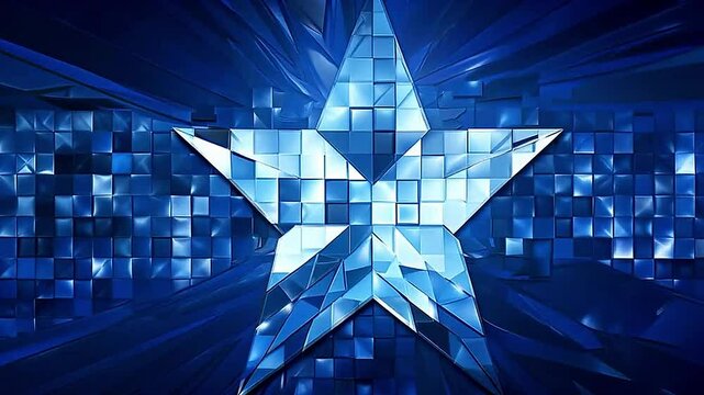 star in Delfts Blauw realistis, highly detailed ,ai generatif