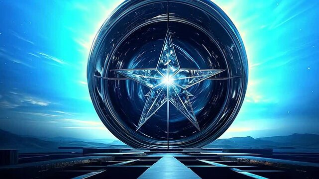 star in Delfts Blauw realistis, highly detailed ,ai generatif