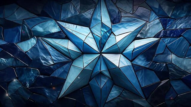star in Delfts Blauw realistis, highly detailed ,ai generatif