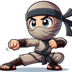 cartoon ninja with a gun