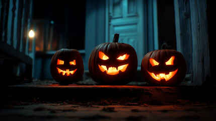 Sinister pumpkins light up the night — Halloween is coming, and fear follows close behind