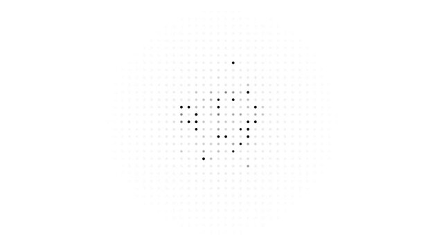 Abstract motion background loop digital dot modern white and black
