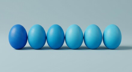 Colorful Eggs in a Row Gradient, Spring Easter Concept