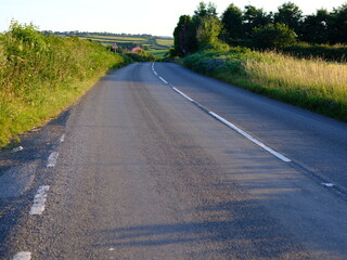 The open road in a Cornish landscape. Different views of small country roads close to Bodmin Moor...