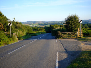 The open road in a Cornish landscape. Different views of small country roads close to Bodmin Moor...