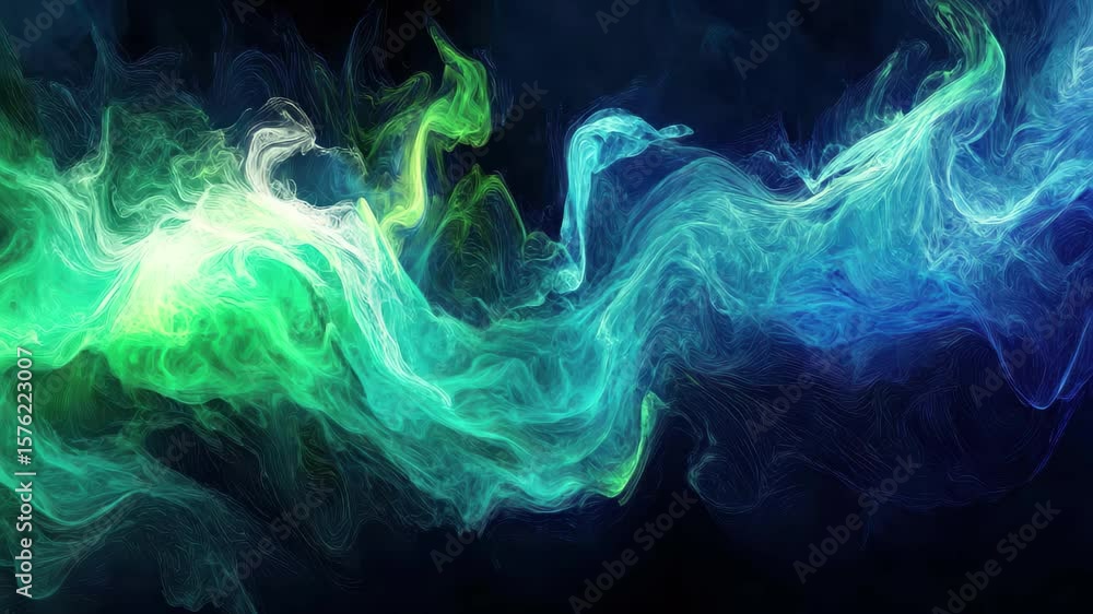 Poster vibrant swirling colors create mesmerizing patterns in a dark background, showcasing an abstract rep