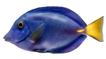 blue tang fish, isolated, transparent, background, cutout