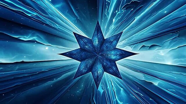 star in Delfts Blauw realistis, highly detailed ,ai generatif