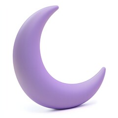 A  lavender crescent moon shape.