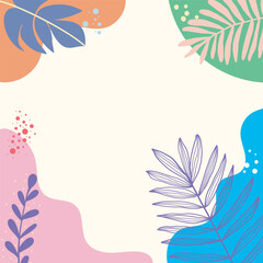 vector illustration of an abstract floral background.summer poster. summer sale, social media promotional content. Vector illustration