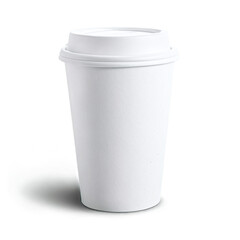 takeaway paper coffee cup isolated on transparent background