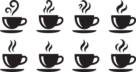Obraz premium coffee cup icon set