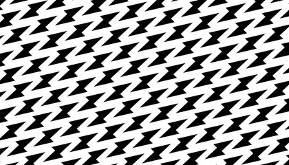 Black and white seamless pattern with sharp shape for sporty and modern background. Vector Format Illustration 
