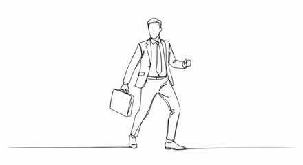 Obraz premium A business person with briefcase and suit, isolated on background.
