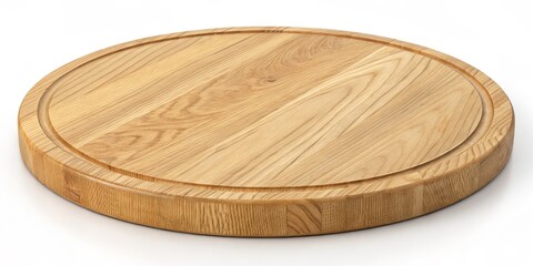 Round Wooden Cutting Board with Juice Groove, kitchenware, woodgrain