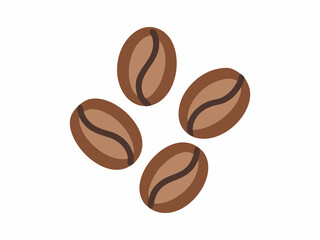 Four Coffee Beans in a Simple Design