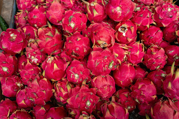 Fresh Dragon Fruit at the Honolulu Chinatown Open Market on Hotel Street.